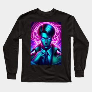 Levi ackerman neon Long Sleeve T-Shirt